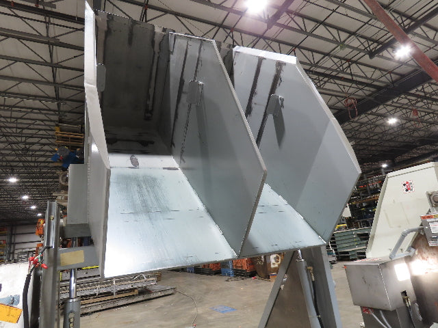 MTC Hydraulic Tote Dumper 2-Bin 1/2 Yd Hopper Tipper 2000Lb 5Hp 460V