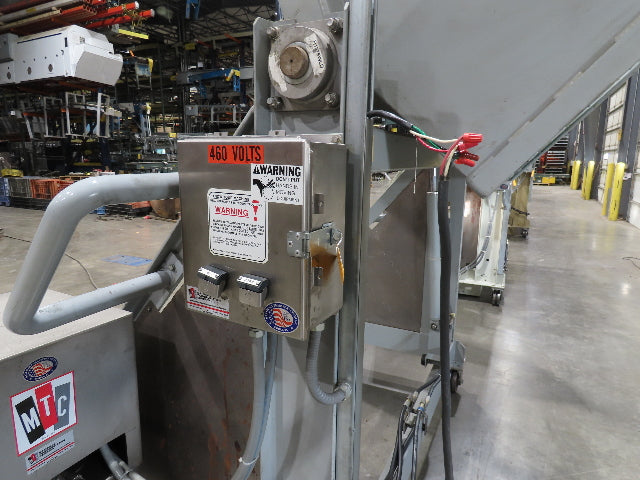 MTC Hydraulic Tote Dumper 2-Bin 1/2 Yd Hopper Tipper 2000Lb 5Hp 460V