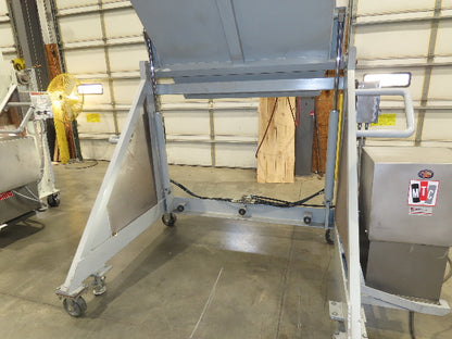 MTC Hydraulic Tote Dumper 2-Bin 1/2 Yd Hopper Tipper 2000Lb 5Hp 460V