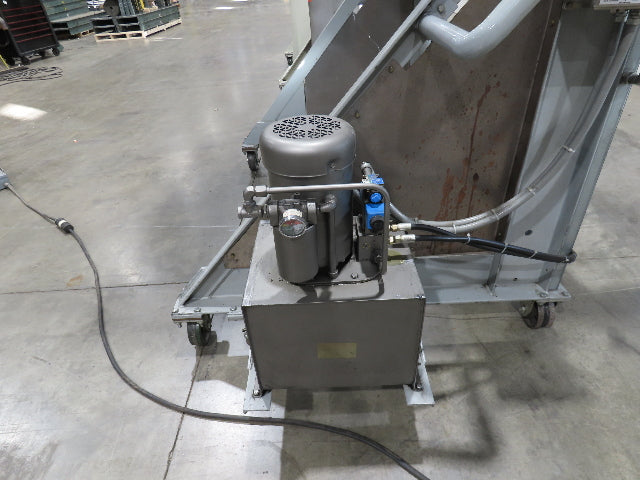 MTC Hydraulic Tote Dumper 2-Bin 1/2 Yd Hopper Tipper 2000Lb 5Hp 460V