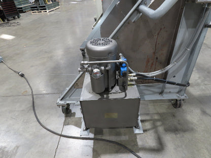 MTC Hydraulic Tote Dumper 2-Bin 1/2 Yd Hopper Tipper 2000Lb 5Hp 460V