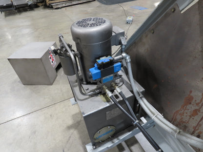 MTC Hydraulic Tote Dumper 2-Bin 1/2 Yd Hopper Tipper 2000Lb 5Hp 460V