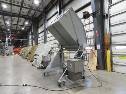 MTC Hydraulic Tote Dumper 2-Bin 1/2 Yd Hopper Tipper 2000Lb 5Hp 460V