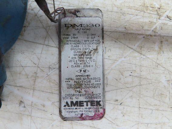 Ametek DrexelBrook DM330 Liquid Level Sensor Transmitter 31" Tank Probe