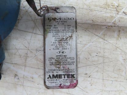 Ametek DrexelBrook DM330 Liquid Level Sensor Transmitter 31" Tank Probe