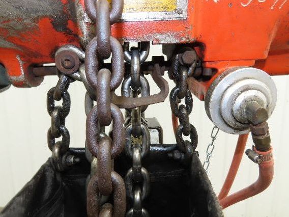 Gardner Denver 1.5 Ton 3000Lb Rotary Motor Air Chain Hoist 10' Lift Hook Mount