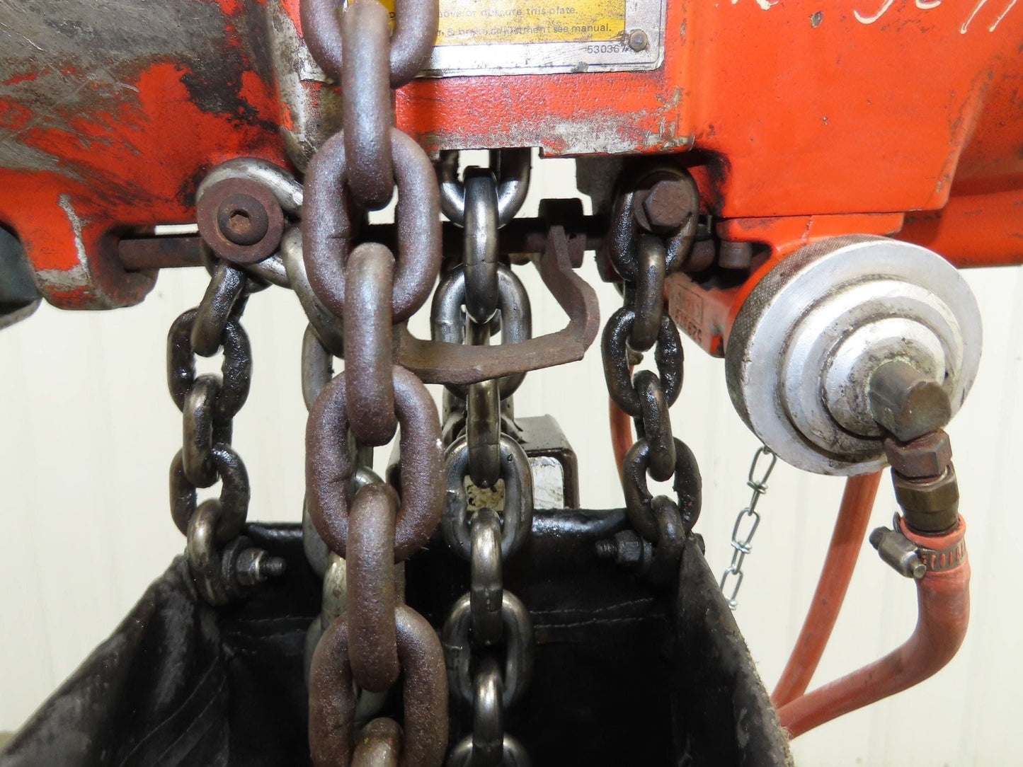 Gardner Denver 1.5 Ton 3000Lb Rotary Motor Air Chain Hoist 10' Lift Hook Mount