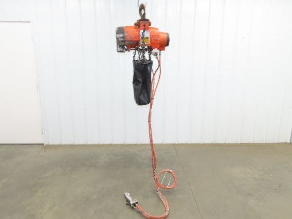 Gardner Denver 1.5 Ton 3000Lb Rotary Motor Air Chain Hoist 10' Lift Hook Mount