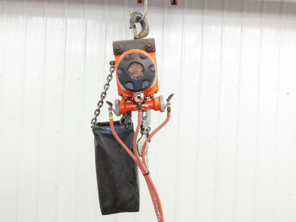 Gardner Denver 1.5 Ton 3300Lb Rotary Motor Air Chain Hoist 11' 6" Lift Hook Mt