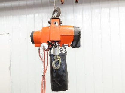 Gardner Denver 1.5 Ton 3300Lb Rotary Motor Air Chain Hoist 11' 6" Lift Hook Mt