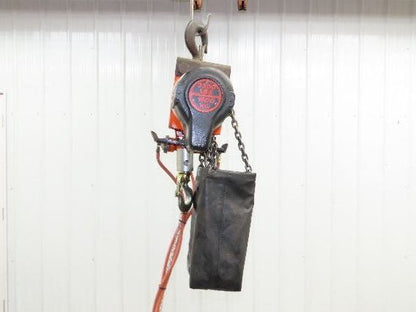 Gardner Denver 1.5 Ton 3300Lb Rotary Motor Air Chain Hoist 11' 6" Lift Hook Mt