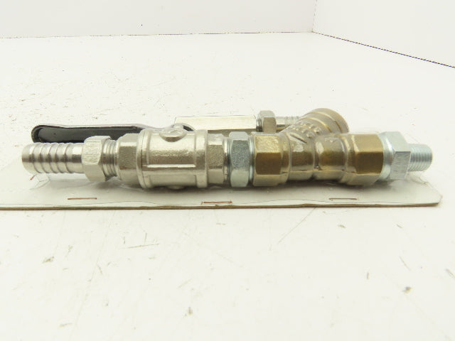 Strobbe NC1006 Stainless Ball Valve 3/8" Brass Y Strainer DN15 PN16 Barb 1/2" OD