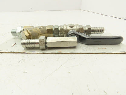 Strobbe NC1006 Stainless Ball Valve 3/8" Brass Y Strainer DN15 PN16 Barb 1/2" OD