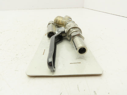 Strobbe NC1006 Stainless Ball Valve 3/8" Brass Y Strainer DN15 PN16 Barb 1/2" OD