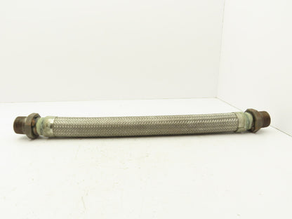 Hydra Stainless Steel Braided Flex Hose 1-1/2" x 27" Long 1-1/2" NPT Male Ends