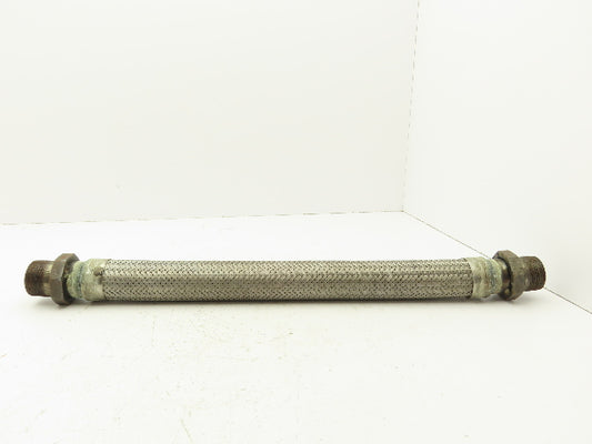 Hydra Stainless Steel Braided Flex Hose 1-1/2" x 27" Long 1-1/2" NPT Male Ends