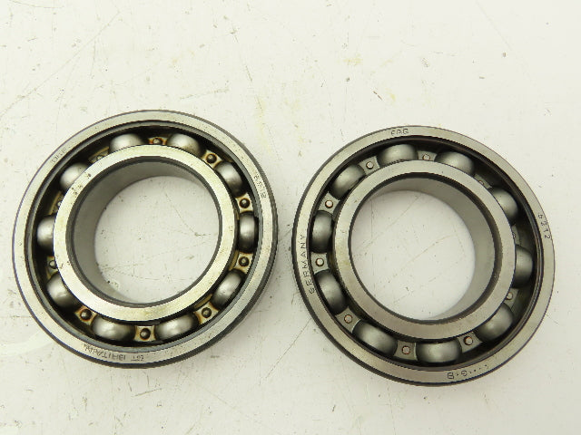 Fag 6212 Deep Groove Ball Bearing 60 mm ID 110 mm OD Lot of 2