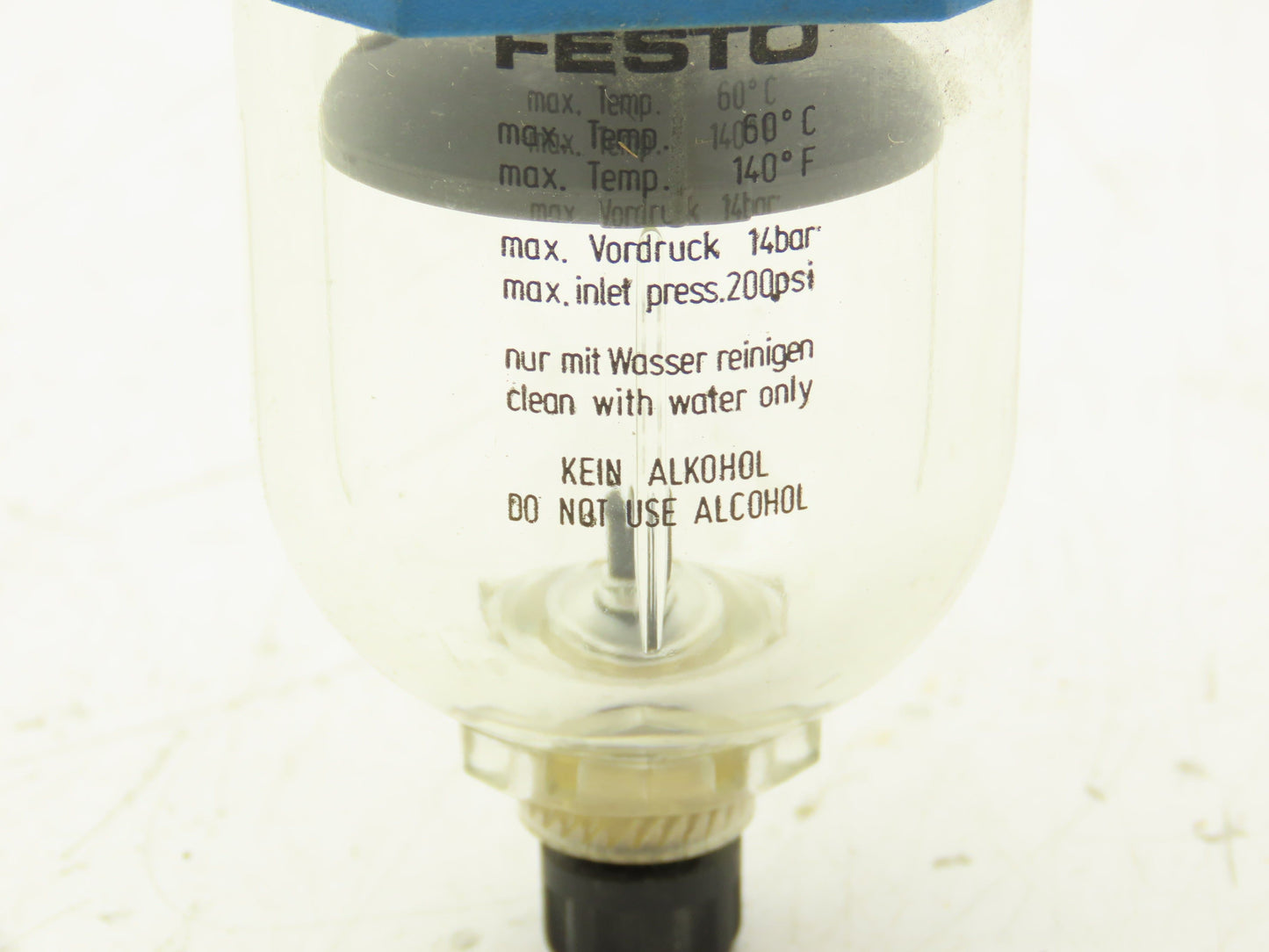 Festo LFM-1/4-S-B Pneumatic Air Treatment Pressure Regulator Filter 0-175PSI