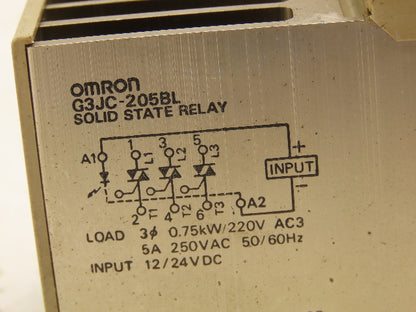 Omron G3JC-205BL Solid State Relay Contactor 12/24VDC Input  220V 3PH Out