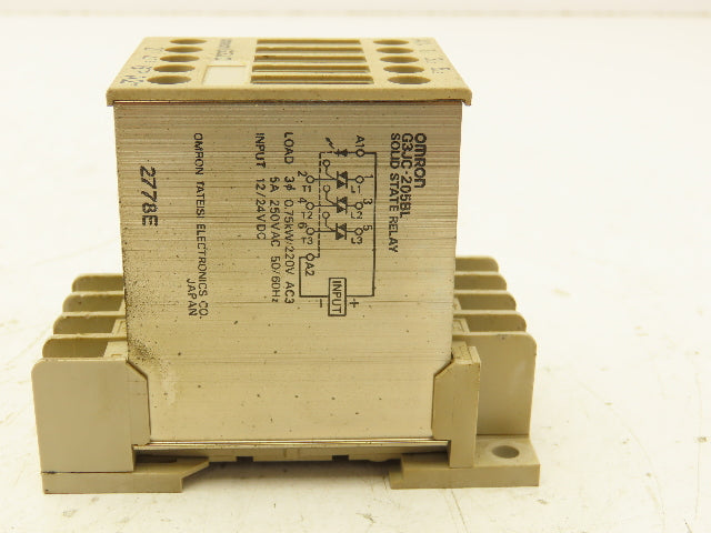 Omron G3JC-205BL Solid State Relay Contactor 12/24VDC Input  220V 3PH Out