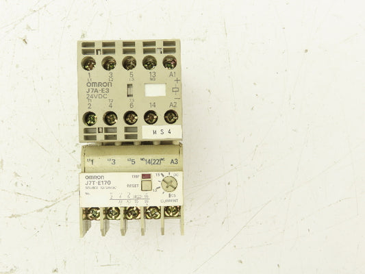 Omron J7A-E3 Contactor with Overload Relay 15A 24VDC Coil