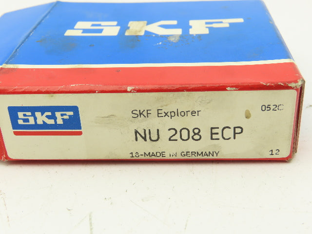 SKF NU 208 ECP Cylindrical Roller Bearing 40 mm Bore 80 mm OD