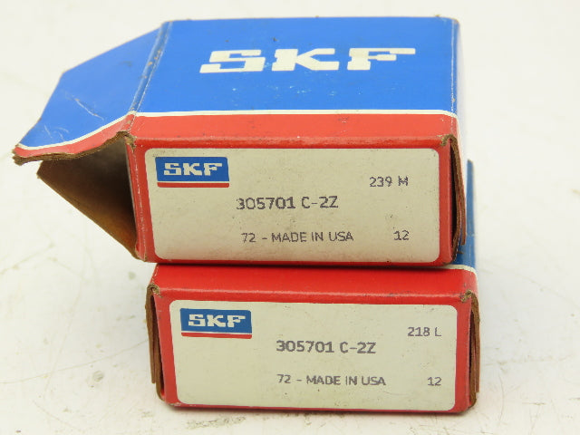 SKF 305701 C-2Z Cylindrical Yoke Cam Roller 12 mm Bore 35 mm OD Lot of 2