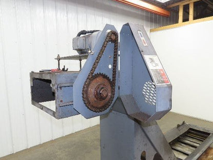 Shin Myung Magnetic Chip Conveyor with Drag Chain Scraper 14"x51" Infeed 220V