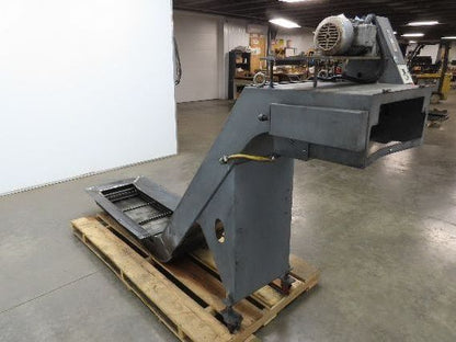 Shin Myung Magnetic Chip Conveyor with Drag Chain Scraper 14"x51" Infeed 220V