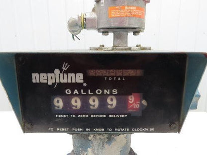 Neptune MP 600 Liquid Flow Meter Valve Mechanical Gallon Register 1" Flanged