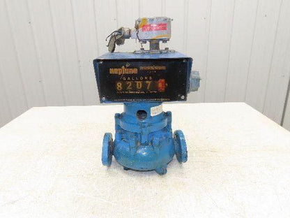 Neptune 600 Liquid Flow Meter Mechanical Gallon Register 1" Flanged 2-Bolt
