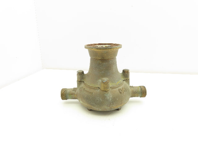 Liquid Flow Meter 3/4 x 3/4" Bronze Valve -No Reader