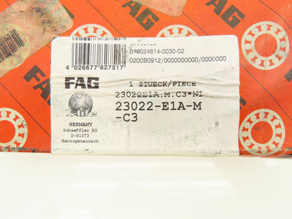 FAG 23022-E1A-M-C3 Spherical Roller Bearing 110 mm ID 170 mm OD