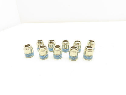 ATP B38-03MH Male Straight Fitting 3/8" Push Tube 3/8" Male NPT Brass Lot of 10