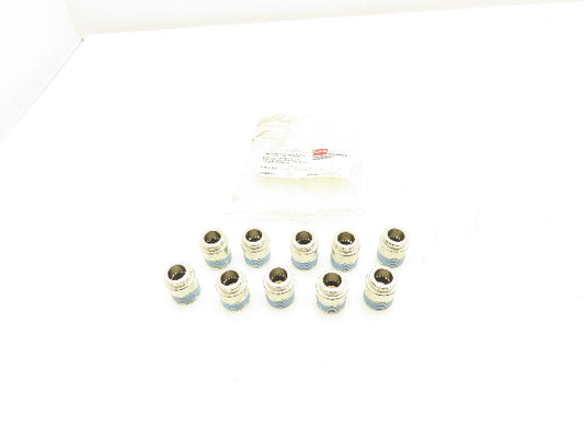 ATP B38-03MH Male Straight Fitting 3/8" Push Tube 3/8" Male NPT Brass Lot of 10