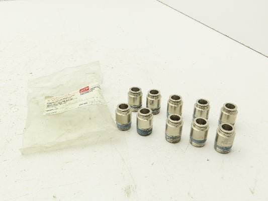 ATP B38-03MH Male Straight Fitting 3/8" Push Tube 3/8" Male NPT Brass Lot of 10