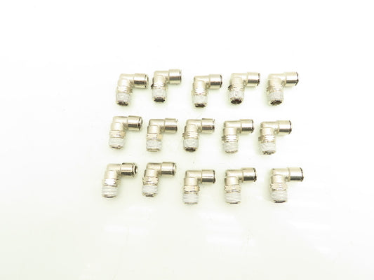 90° Swivel Elbow 3/8" Tube Push Fitting x 3/8" Male NPT Brass Lot of 15