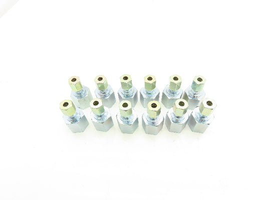Straight Female Compression Fitting 3/8" FNPT x 6mm Tube  Lot of 12