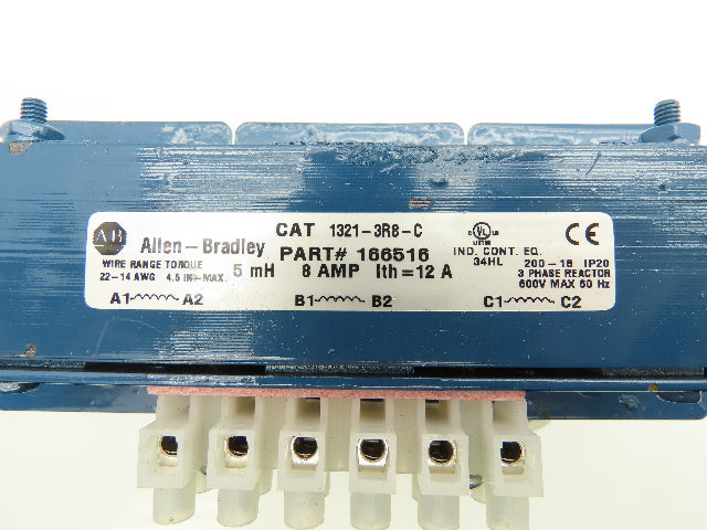 Allen Bradley 1321-3R8-C Line Reactor 3PH 600V
