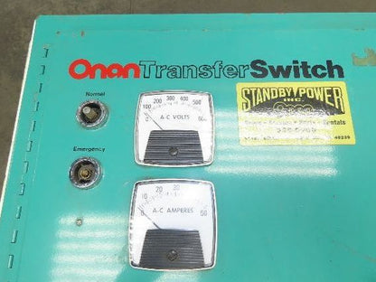 Onan 306-2207 Automatic Transfer Switch 3 Phase 40 Amp 480 Volt