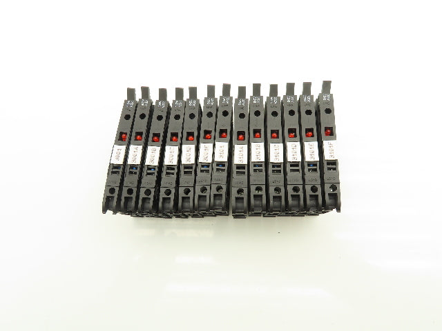 Allen Bradley 1492-H Fuse Holder Terminal Block Red Indicator Lot of 13