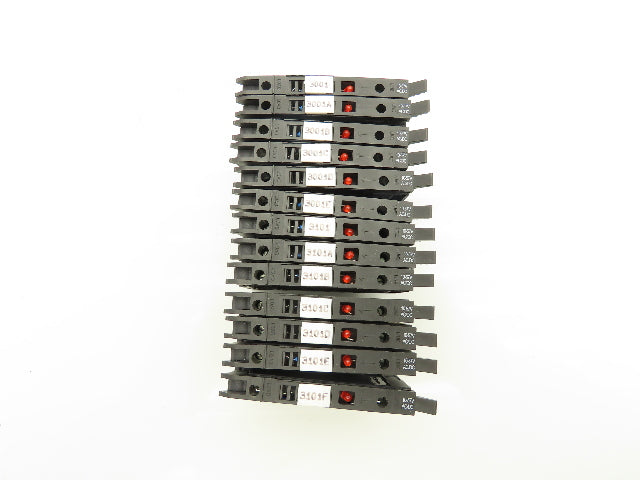 Allen Bradley 1492-H Fuse Holder Terminal Block Red Indicator Lot of 13
