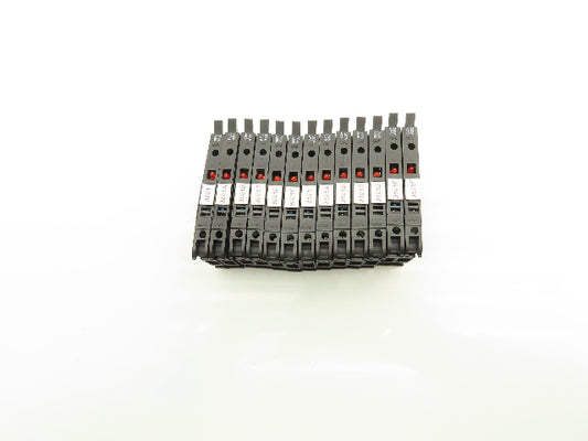 Allen Bradley 1492-H Fuse Holder Terminal Block Red Indicator Lot of 13