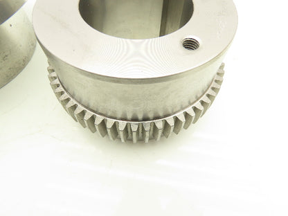 Powertork Size 2-1/2F Flanged Gear Coupling with Flex Hub 2-3/4" Keyed Bore
