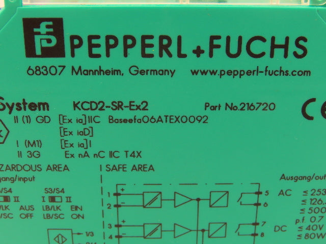 Pepperl Fuchs KCD2-SR-EX2 PLC Switch Amplifier 2-Channel 24V