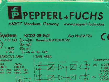 Pepperl Fuchs KCD2-SR-EX2 PLC Switch Amplifier 2-Channel 24V