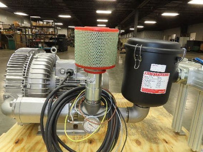 Republic HRC802 2-Stage Regenerative Vacuum Blower 227 CFM 6.5Hp 480V 3PH 2" NPT