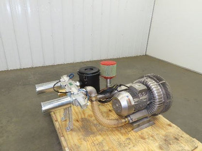 Republic HRC802 2-Stage Regenerative Vacuum Blower 227 CFM 6.5Hp 480V 3PH 2" NPT