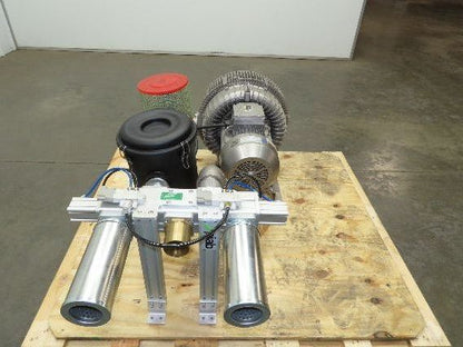 Republic HRC802 2-Stage Regenerative Vacuum Blower 227 CFM 6.5Hp 480V 3PH 2" NPT
