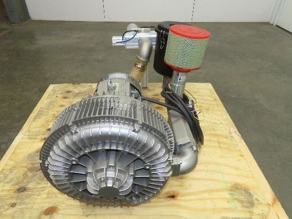Republic HRC802 2-Stage Regenerative Vacuum Blower 227 CFM 6.5Hp 480V 3PH 2" NPT